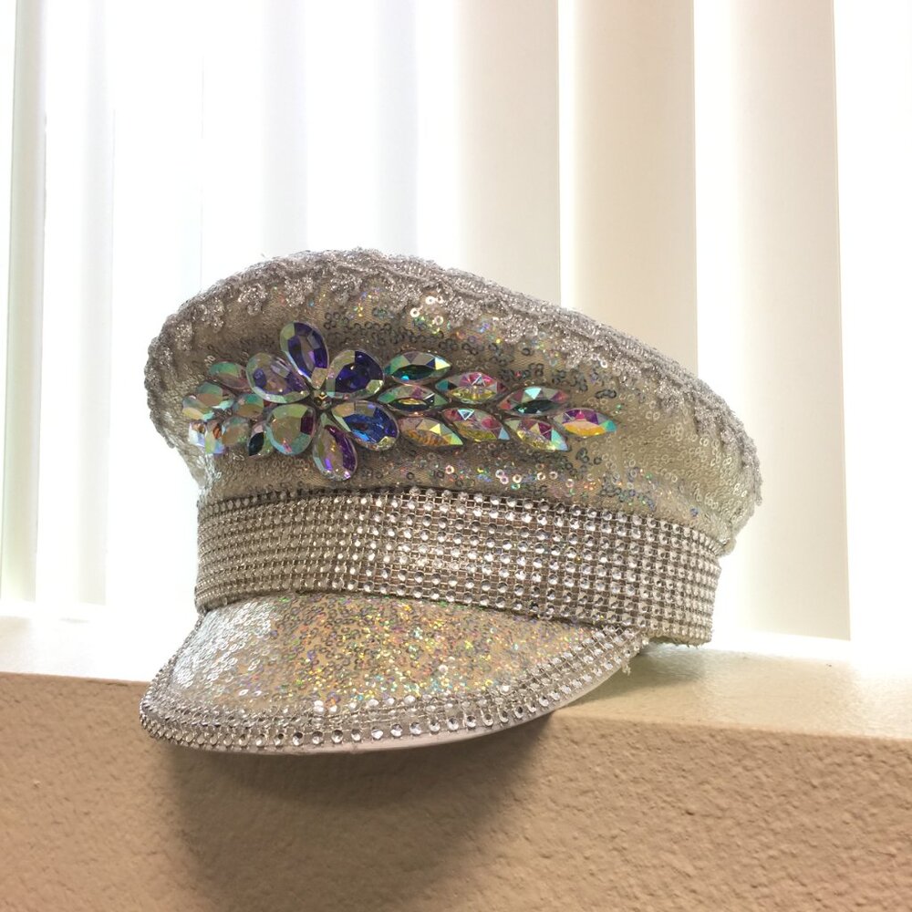 Preloved Sequin Captain Hat Misc036 - image 2